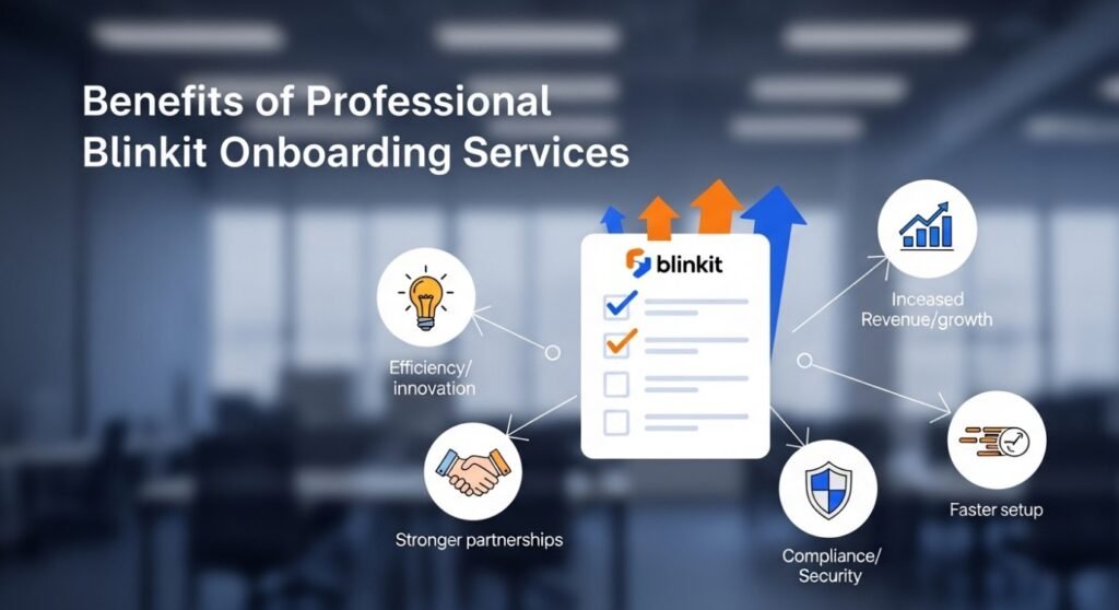 Professional Blinkit onboarding service helping brands with seller registration and account setup in India