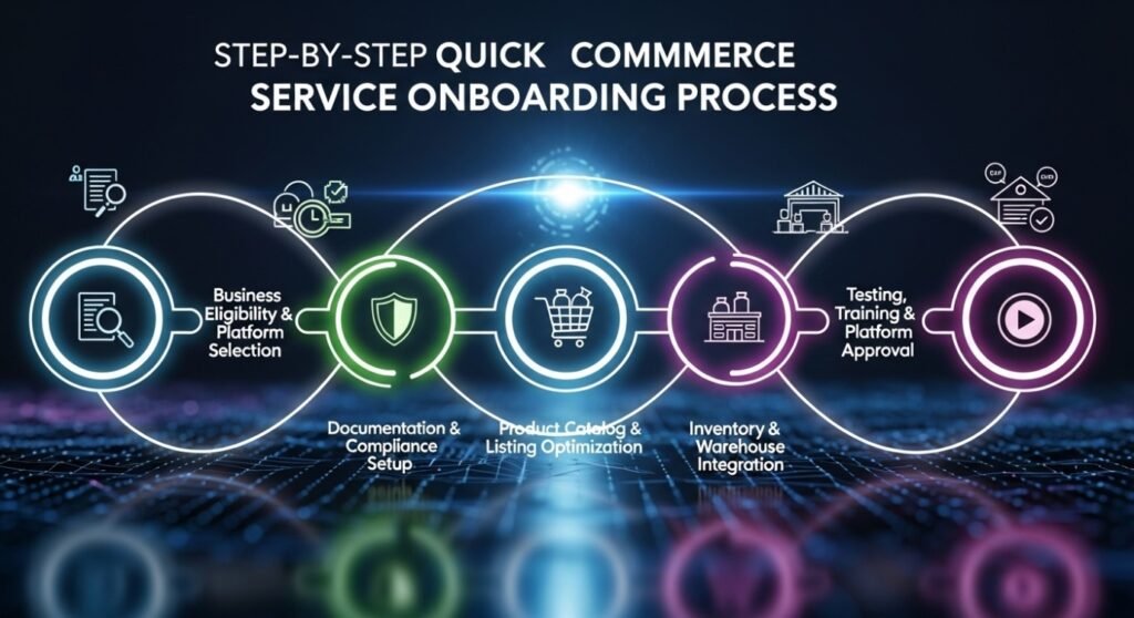 Step by step quick commerce service onboarding process