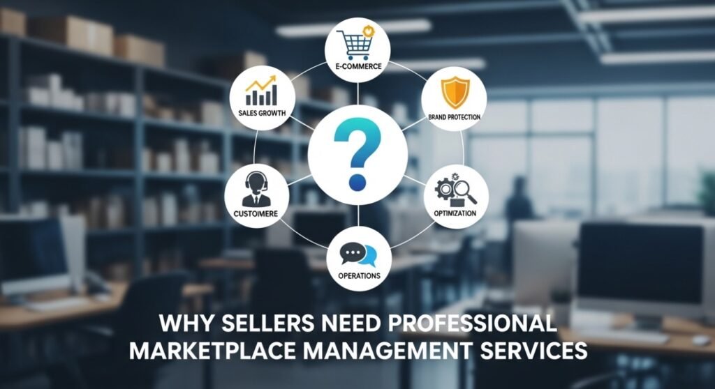 Professional ecommerce marketplace management services helping sellers grow on Amazon and Flipkart