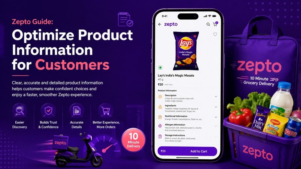 Optimize Product Information for Customers — Product information that helps customers make confident choices and enjoy a faster, smoother Zepto shopping experience.