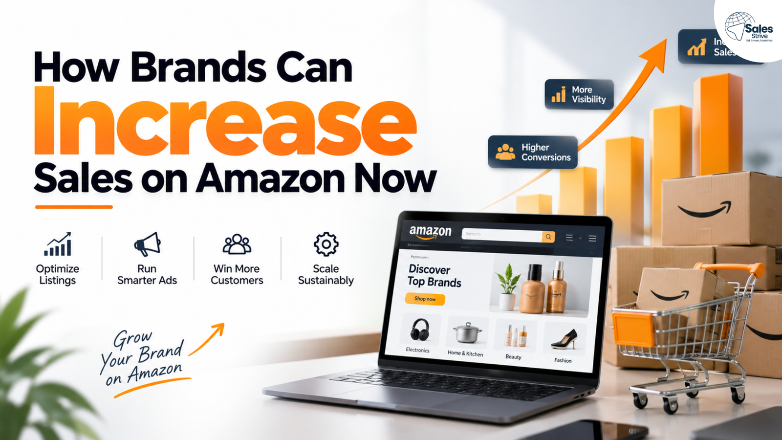 How brands can increase sales on Amazon Now using optimized product listings, smarter advertising, improved visibility, higher conversions, and sustainable growth.