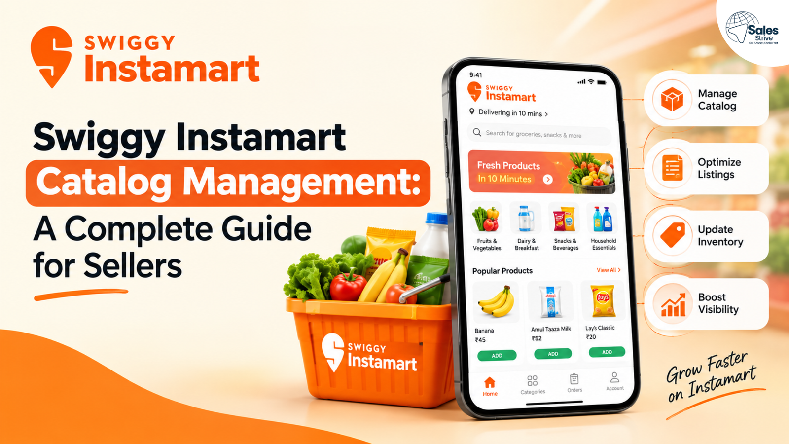 Swiggy Instamart catalog management guide for sellers.